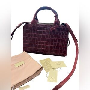 RADLEY London Millbank‎ Multiway Bag Faux Croc Merlot Dustbag Designer EUC